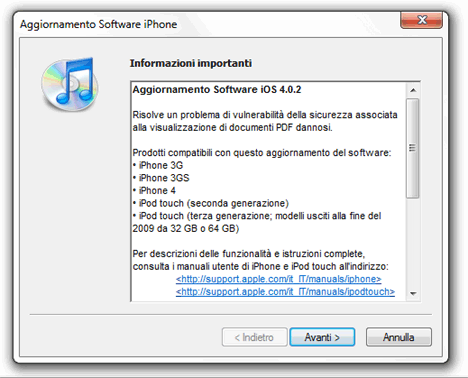 iPhone: nuovo firmware 4.0.2 rilasciato da Apple