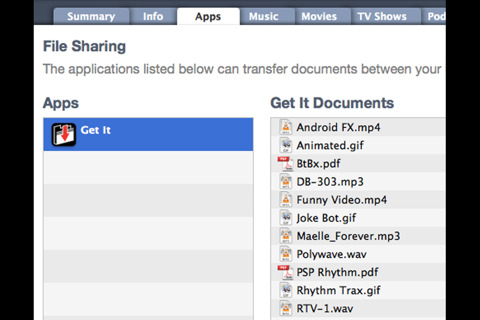 iPhone e l'applicazione Get It per scaricare files da internet