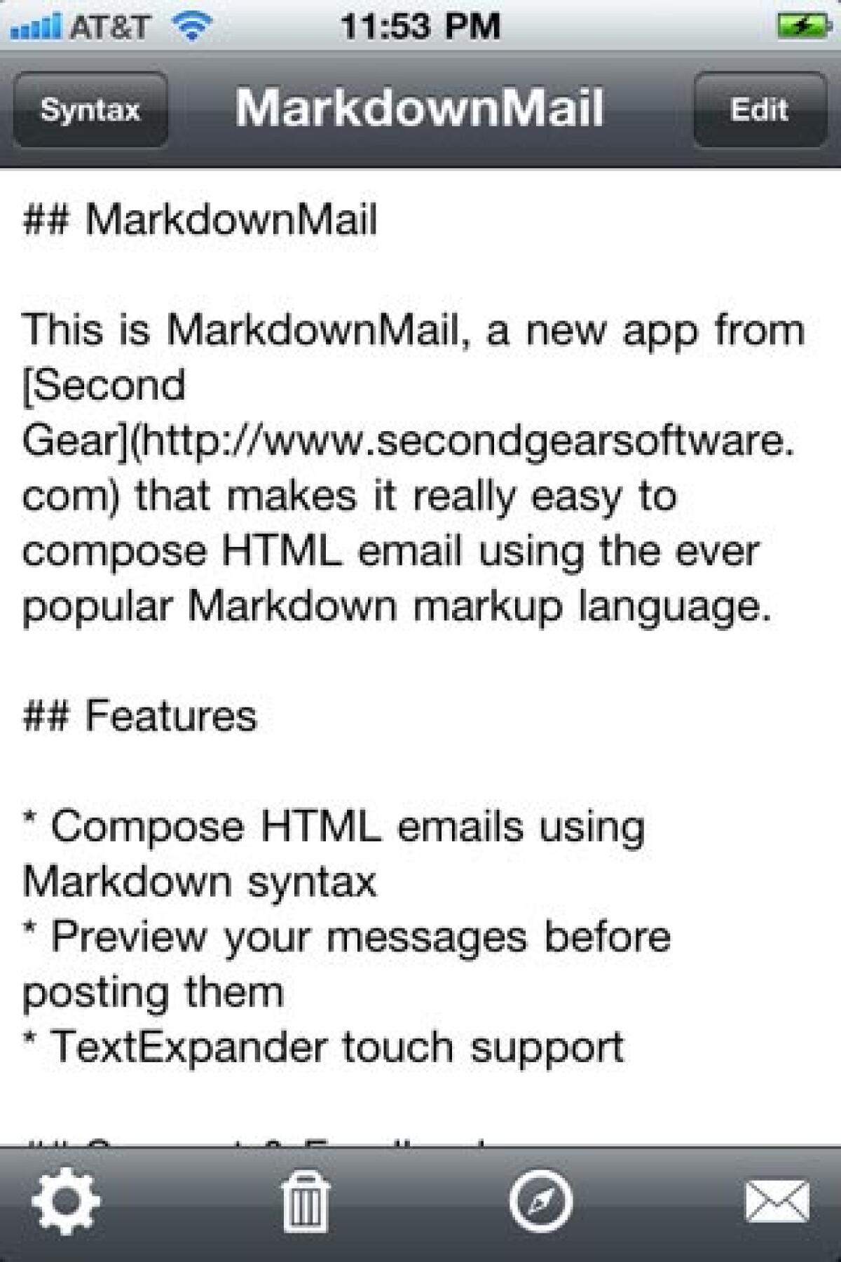 iPhone e MarkdownMail per inviare email in HTML - 