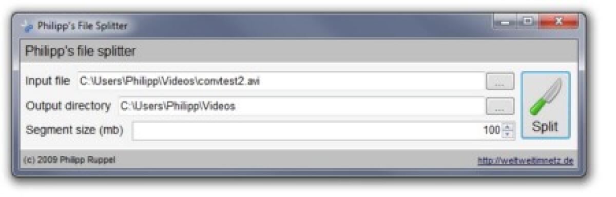 Divisione dei file con File Splitter - 