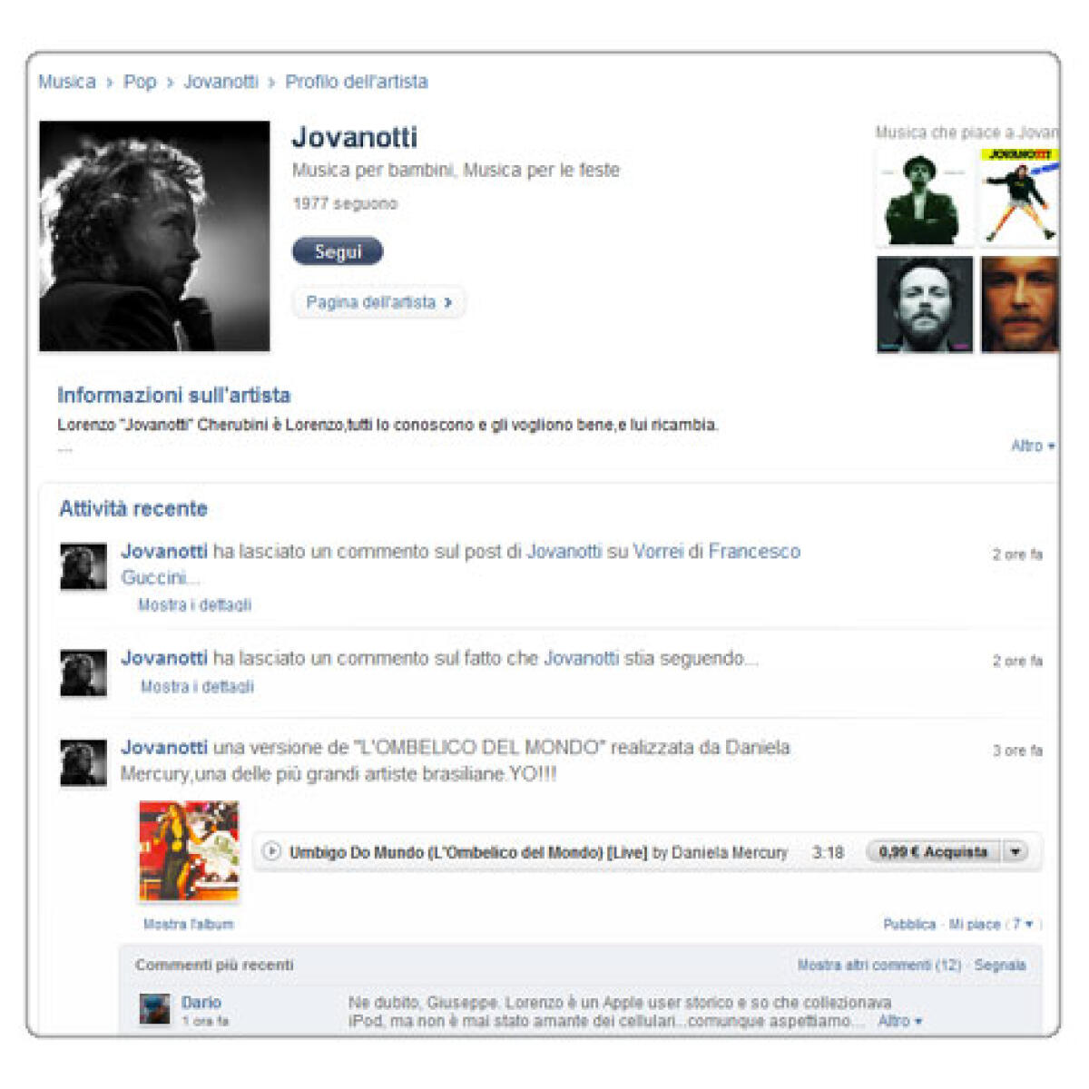 Il social Network Musicale Ping ha il primo artista italiano: Jovanotti - 
