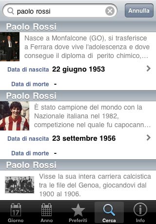 iPhone e iAlmanacco+ per sapere cosa accadde oggi...