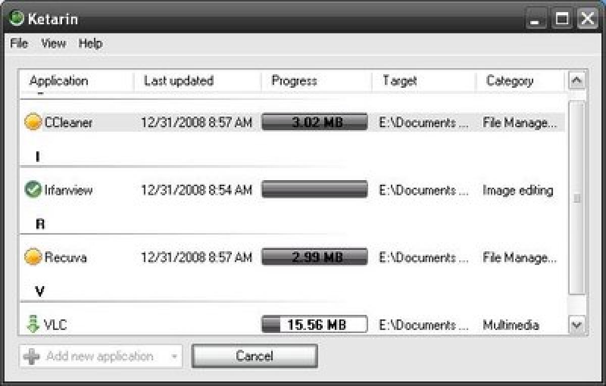 Aggiornamento software con Ketarin - 