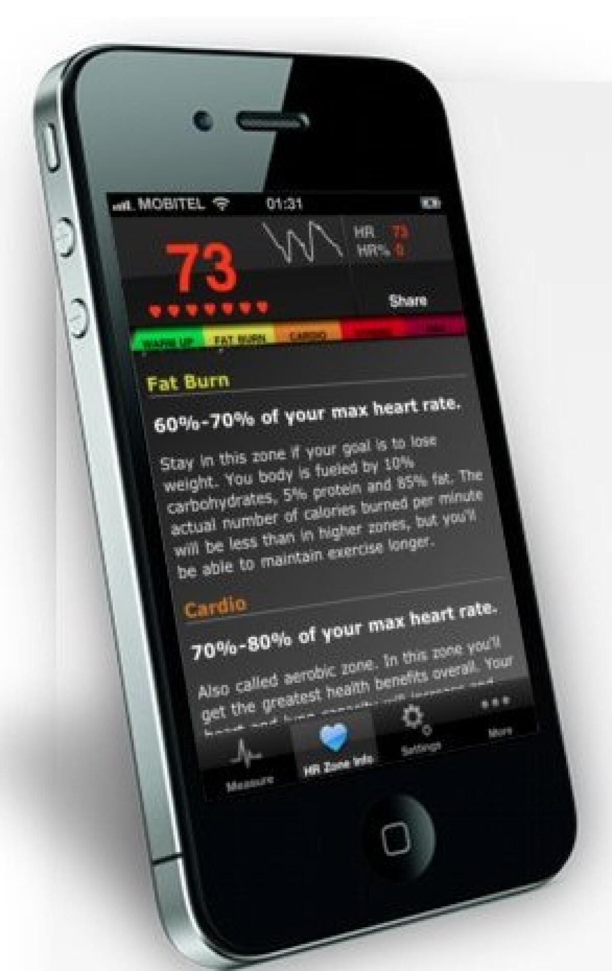 iPhone 4 e' in grado di misurare la frequenza del battito cardiaco mediante l'uso della videocamera - 