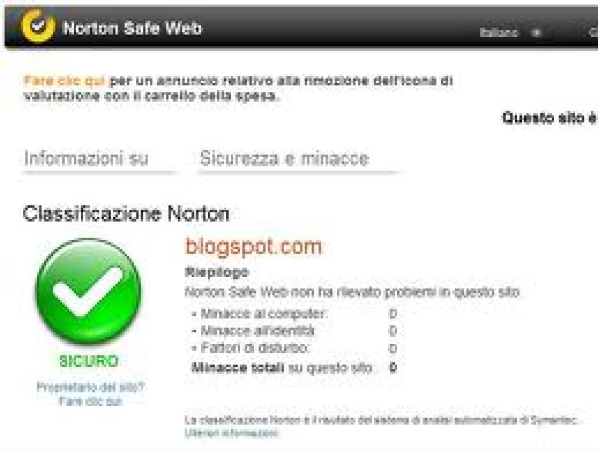 Norton Safe: protezione online - 