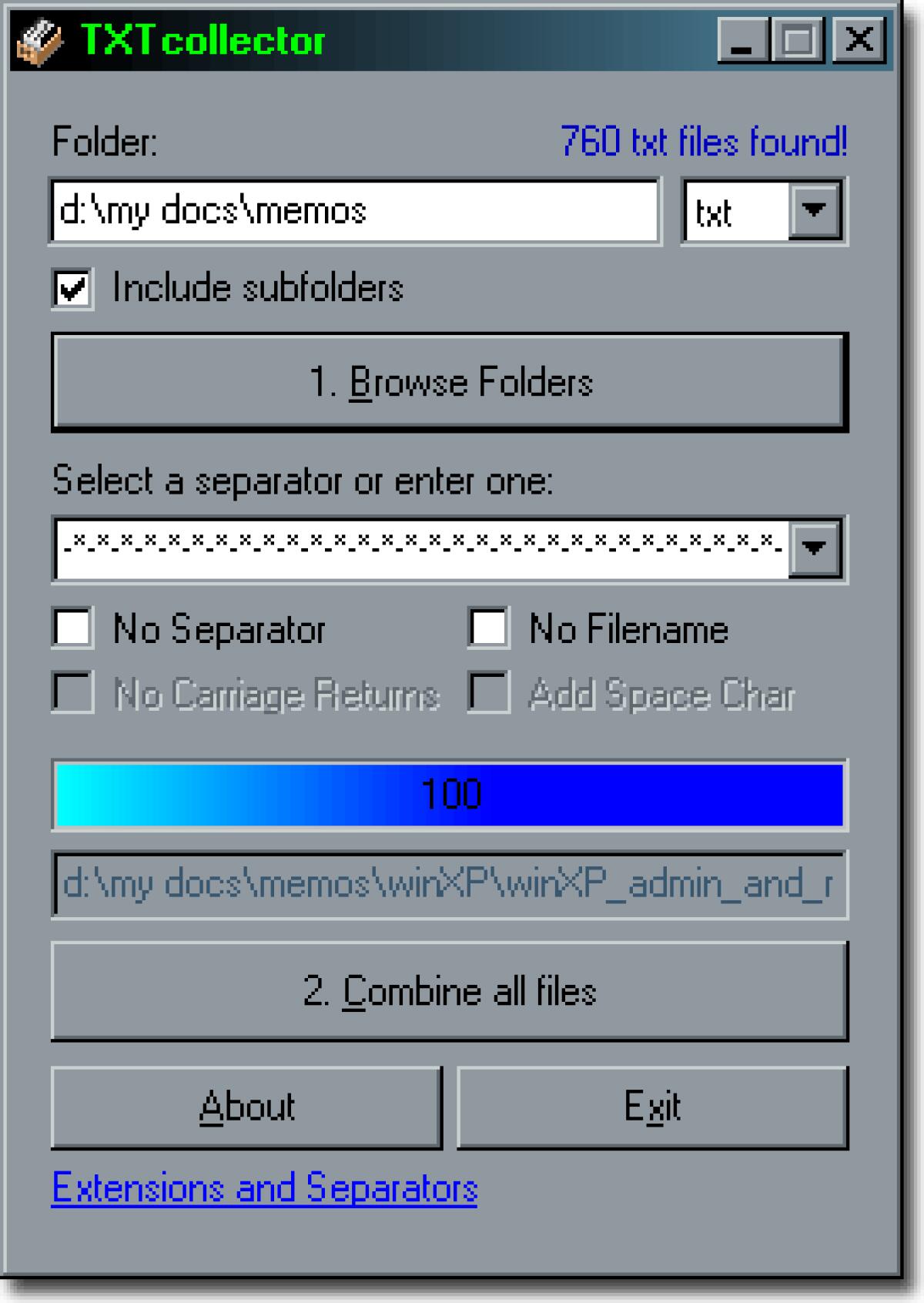 TXTcollector, unire più file in un unico documento - 