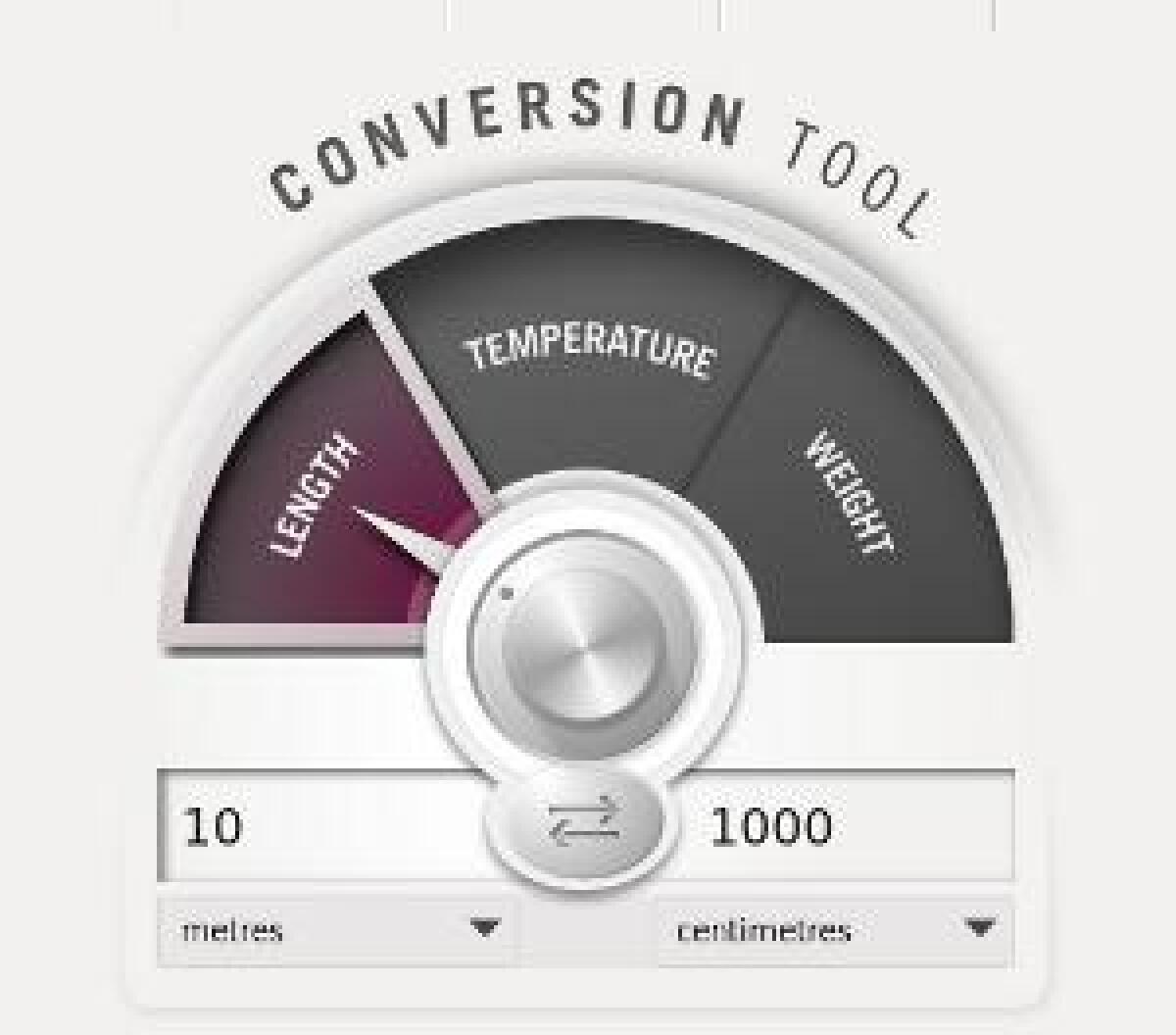 Conversion Tool, convertire misure online - 