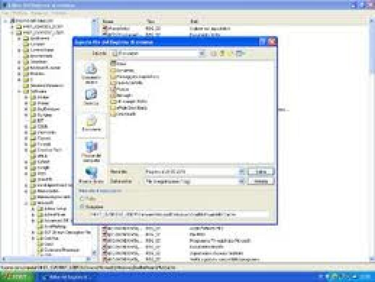 Eseguire backup registro sistema - 