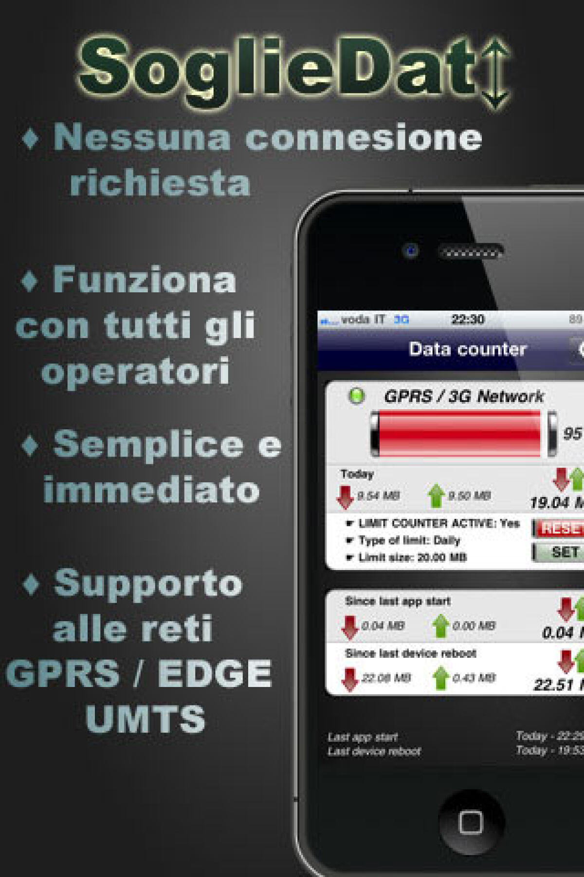 Con l'applicazione iPhone SoglieDat non sforerete piu' il vostro limite di traffico dati  - 