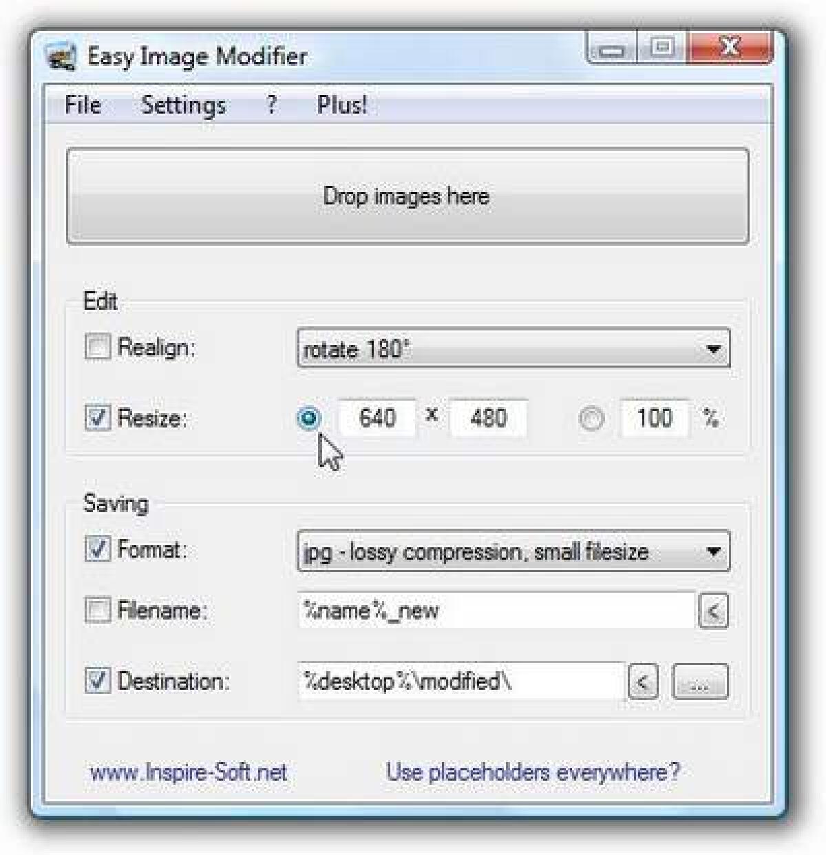 Modificare immagini con Easy Image Modifier - 