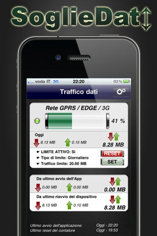Con l'applicazione iPhone SoglieDat non sforerete piu' il vostro limite di traffico dati 