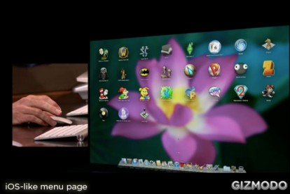 Apple presenta Lion, il nuovo sistema operativo Mac simile ad iOS.