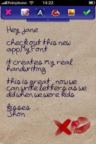 Invia email scritte con la tua calligrafia grazie ad iPhone e all'app MyFont