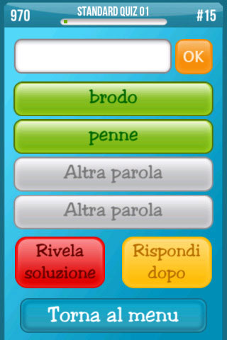 AltraParola per iPhone e' il gioco dell'associazione di idee che supporta Game Center