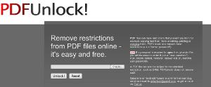 PDFUnlock, sbloccare PDF online