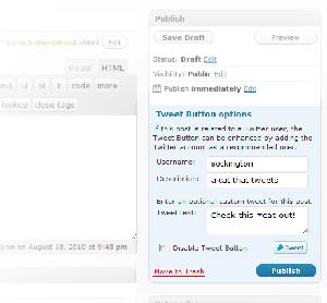WP Tweet Button, plugin per Wordpress