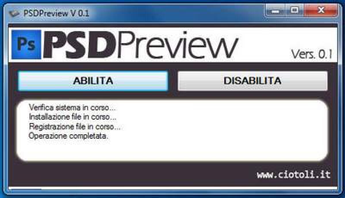 Anteprima file PSD su Windows - 