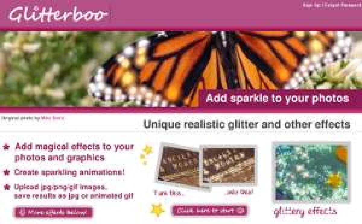 Glitterboo, servizio per decorare le immagini con effetti speciali - 