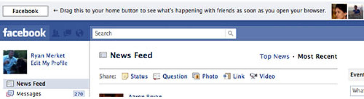 Facebook e già homepage? - 