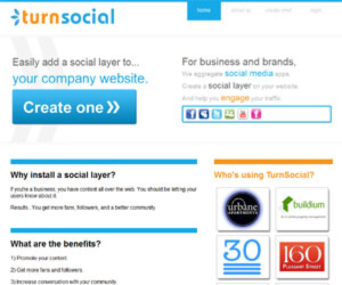 Barra sociale da inserire nel blog: TurnSocial - 