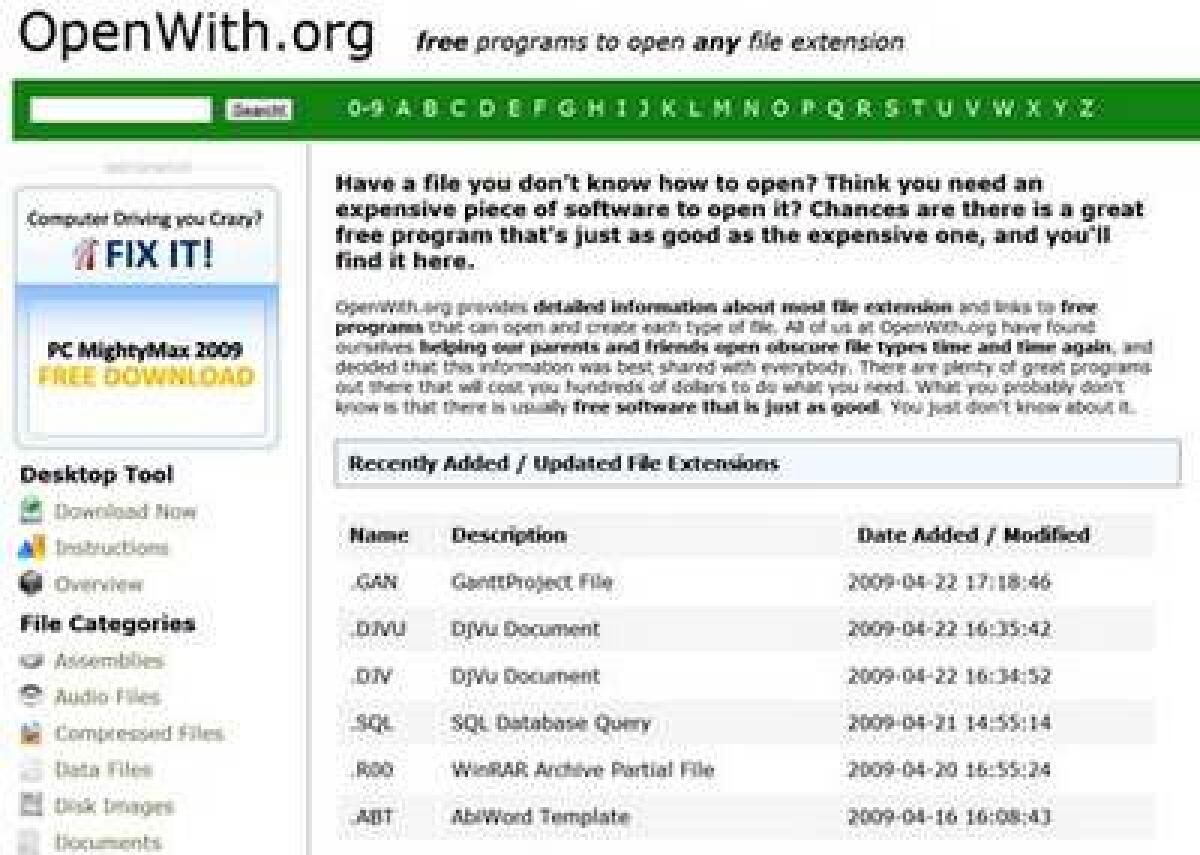 Programmi gratis con OpenWith - 