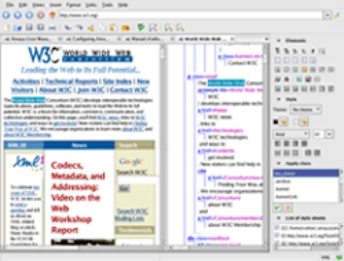 Editor HTML gratuito: Amaya - 