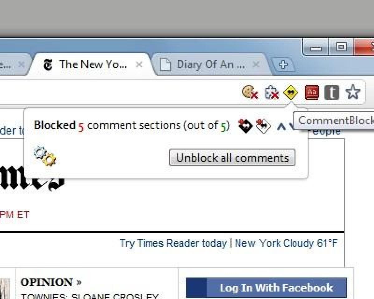 Google Chrome: nascondere commenti forum - 