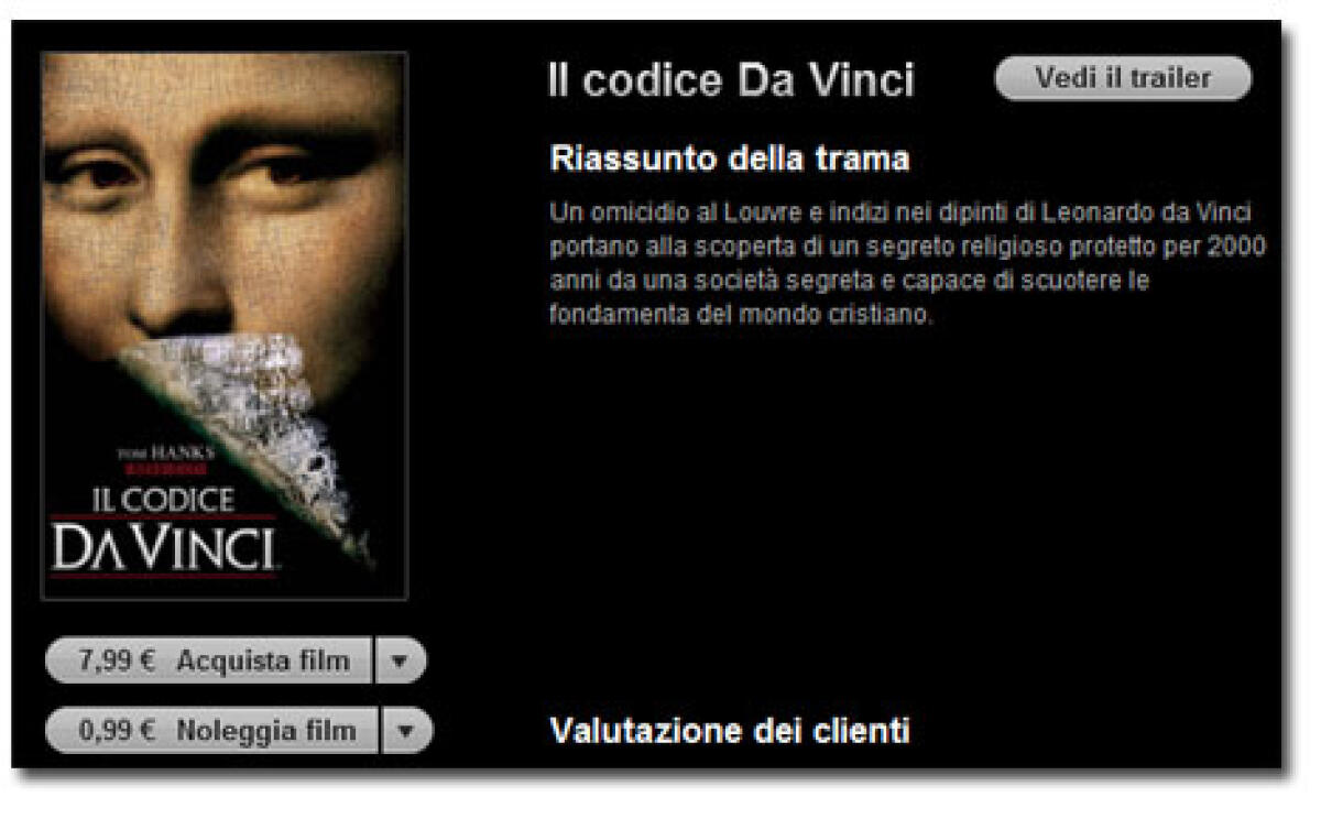 iTunes Movie Store: Apple designa Il Codice da Vinci come film della settimana - 