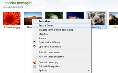 Impostare immagine cartella su Windows 7