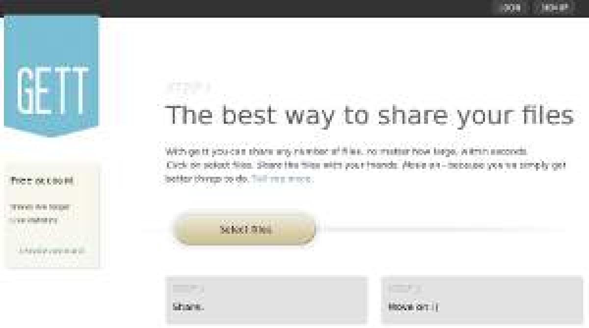 Servizio di file sharing gratuito e senza obbligo di registrazione: Ge.tt - 
