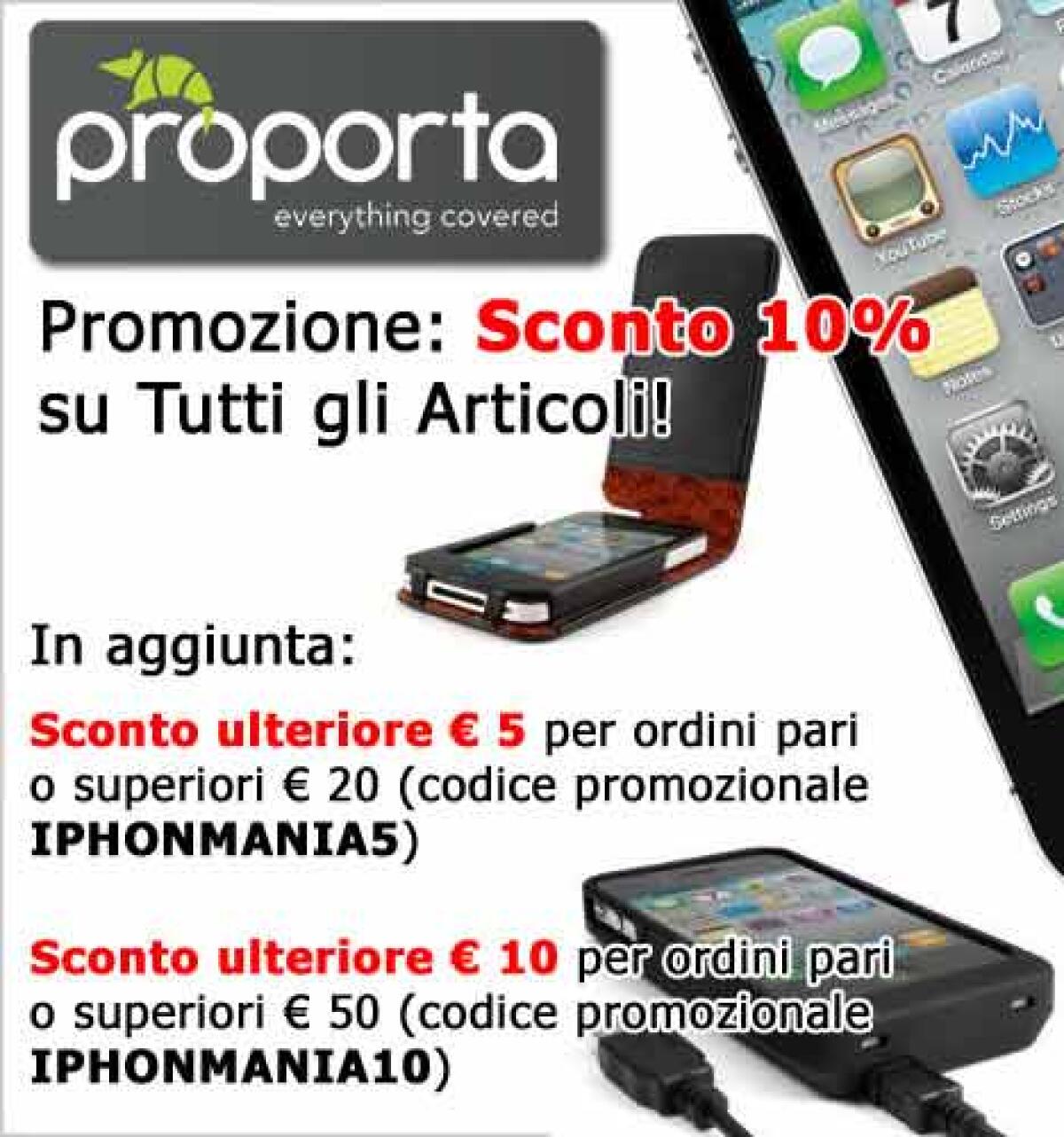 Accessori iPhone: Sconti Promozionali Proporta per gli utenti di questo blog - 
