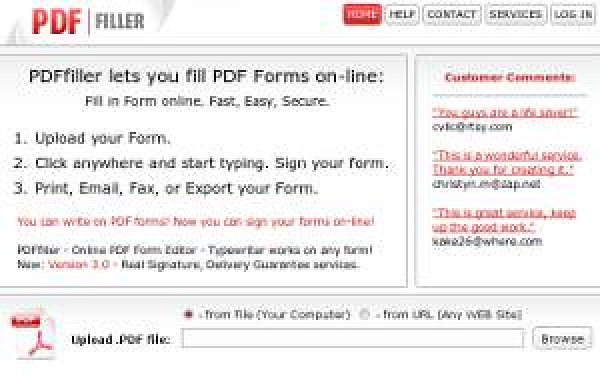 PDF Filler, editor di file PDF gratuito - 