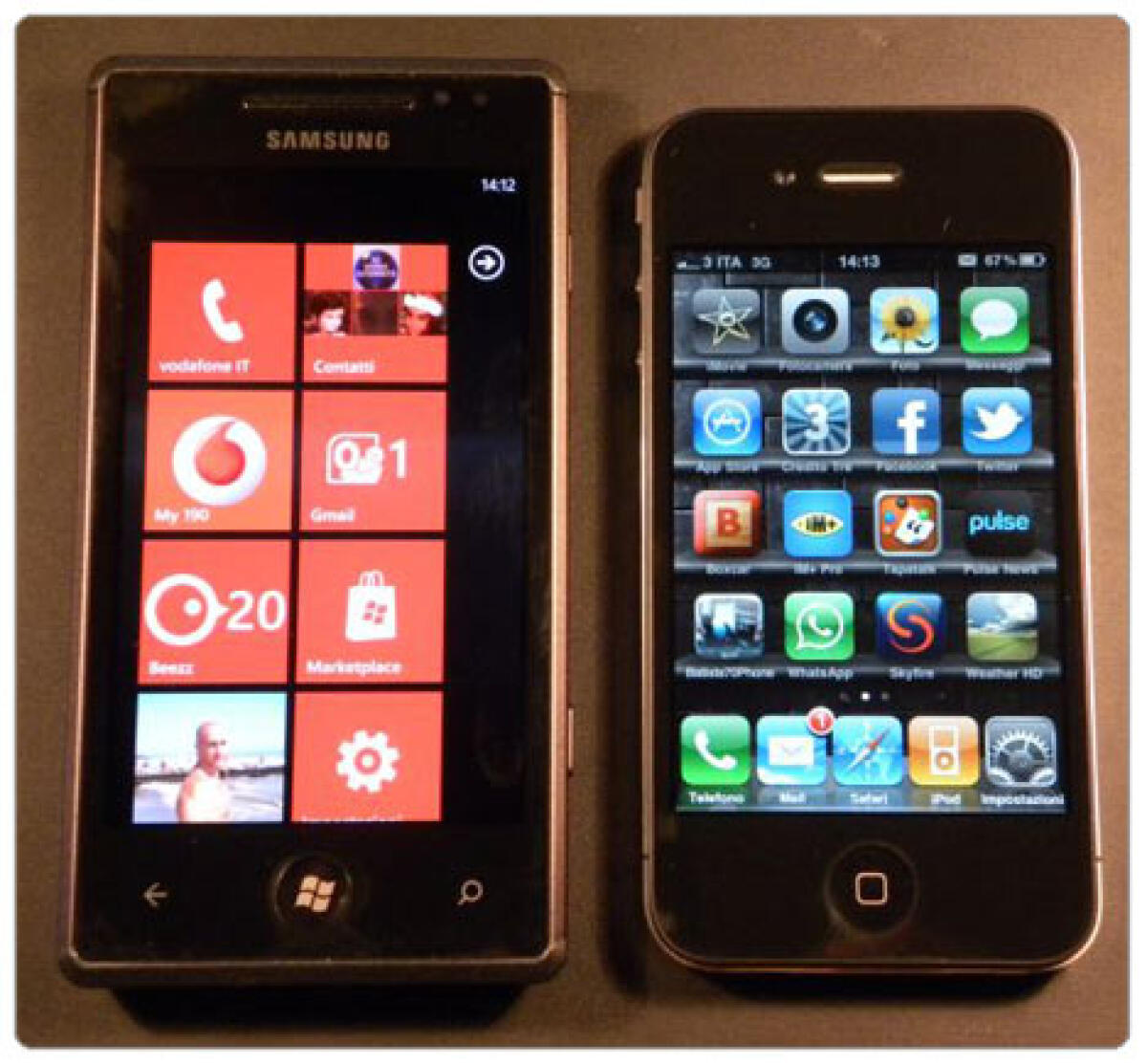 Confronto iPhone 4 - Samsung Omnia Windows Phone 7 - 