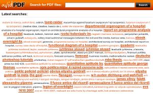 AvidPDF, motore di ricerca per file PDF