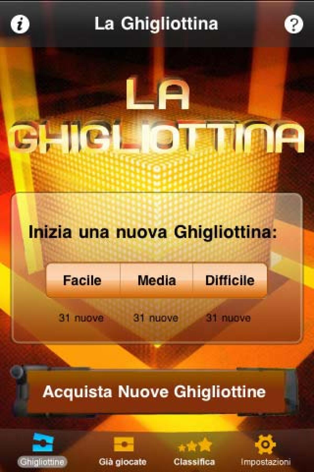 La Ghigliottina, il popolare gioco dell'Eredita', sbarca su iPhone - 