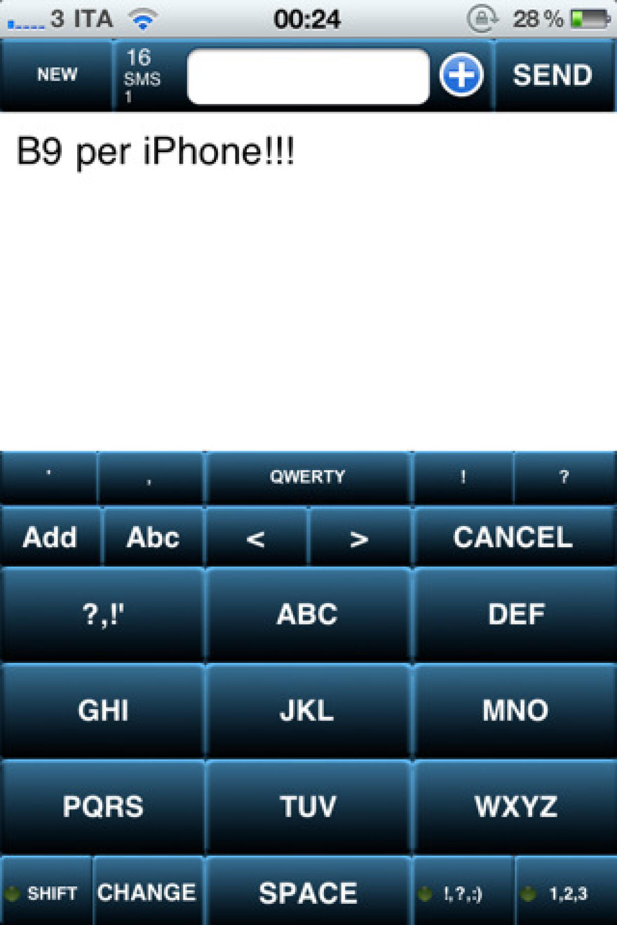 T9 per iPhone: sbarca in App Store l'applicazione B9 SMS - 