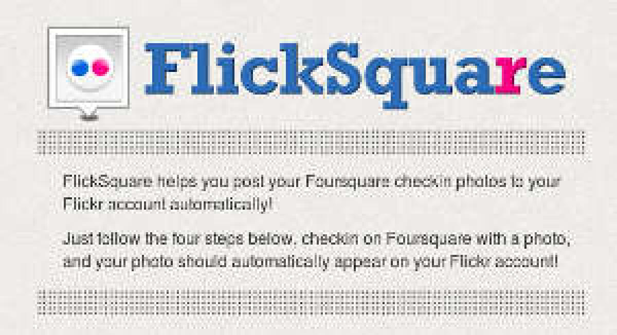 Flicksquare servizio per condividere le immagini di Foursquare - 