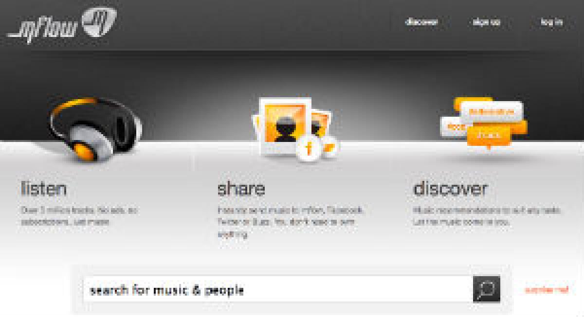 mflow, servizio per ascoltare e condividere musica online - 