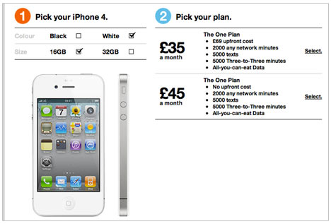iPhone 4 bianco appare anche nei sistemi online di AT&T, 3 UK ed Orange UK