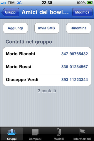Group SMS: l'applicazione iPhone per inviare SMS a gruppi di contatti