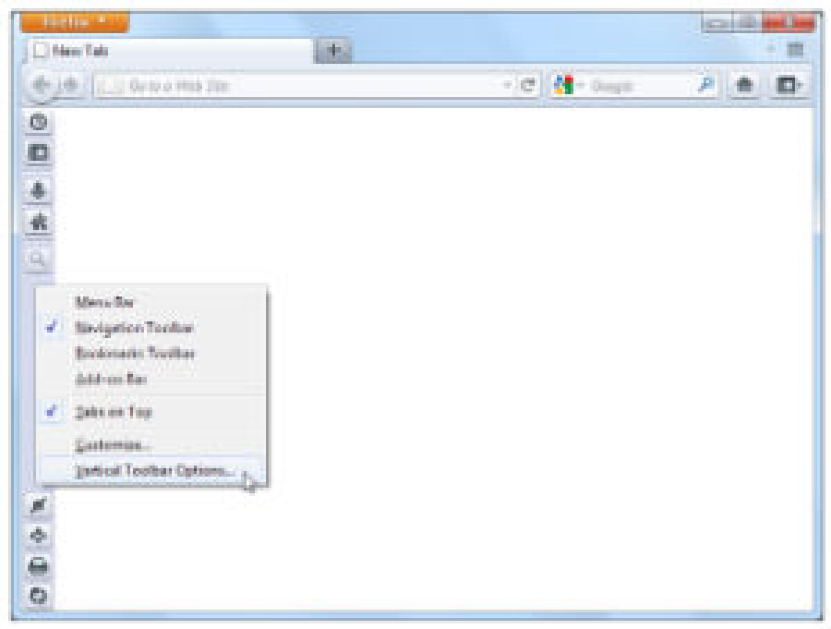 Vertical Toolbar, aggiungere una barra verticale a Firefox 4 - 