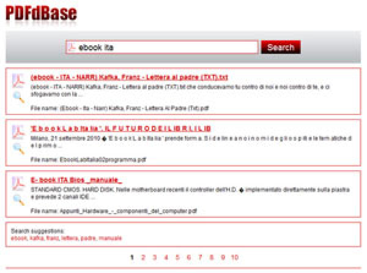 Nuovo motore ricerca PDF - 
