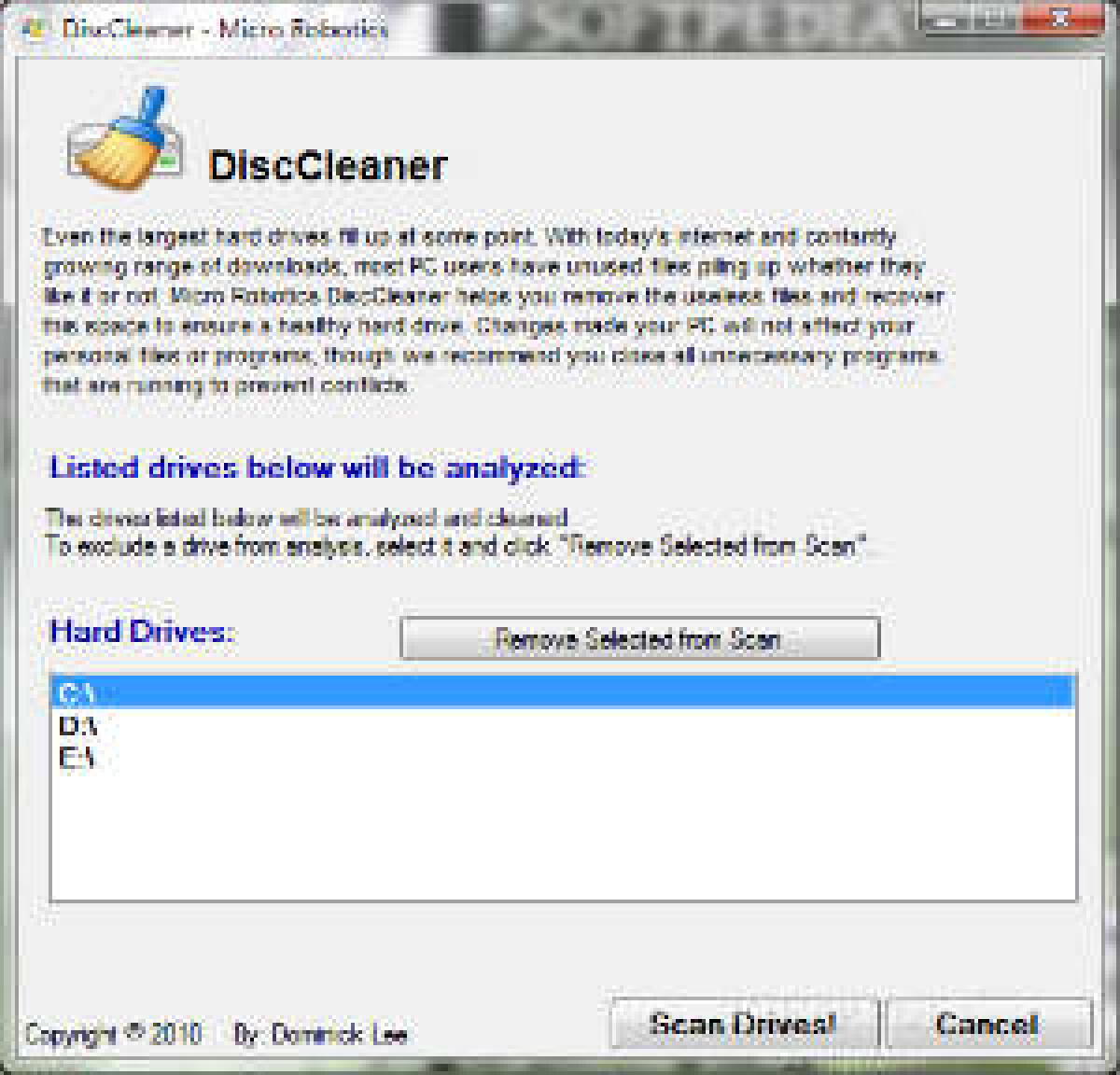 DiscCleaner, software Windows per eliminare file dall'har disk - 