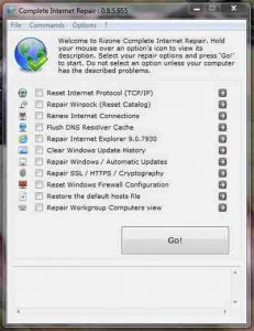 ripristinare connessione internet