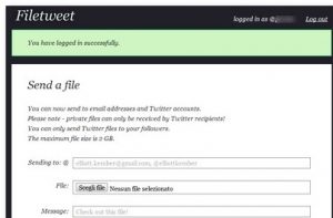 condividere file con twitter