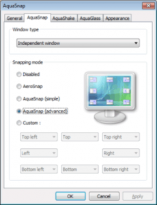 AquaSnap: organizzazione del desktop