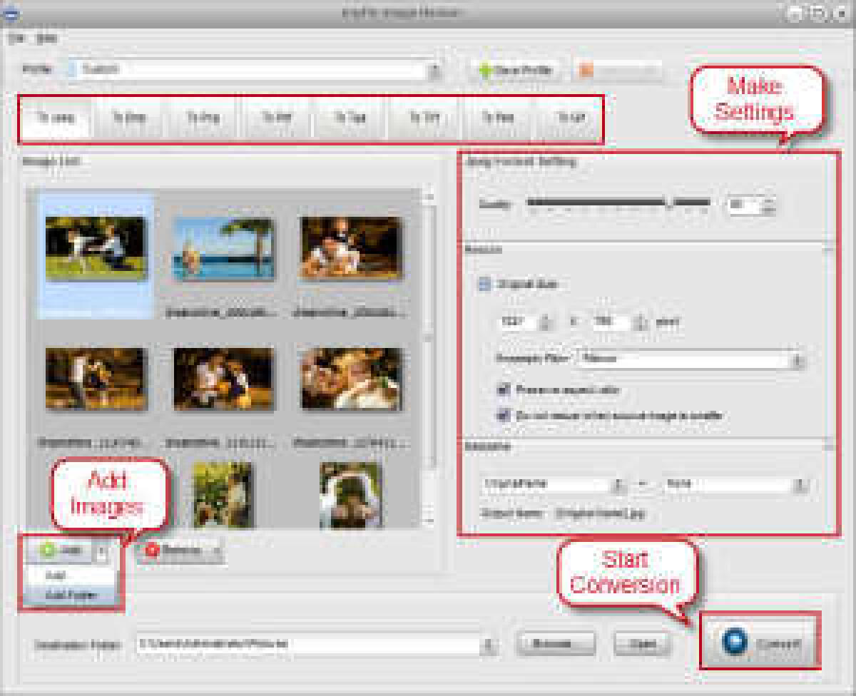 AnyPic Image Resizer, ridimensionare immagini simultaneamente - 