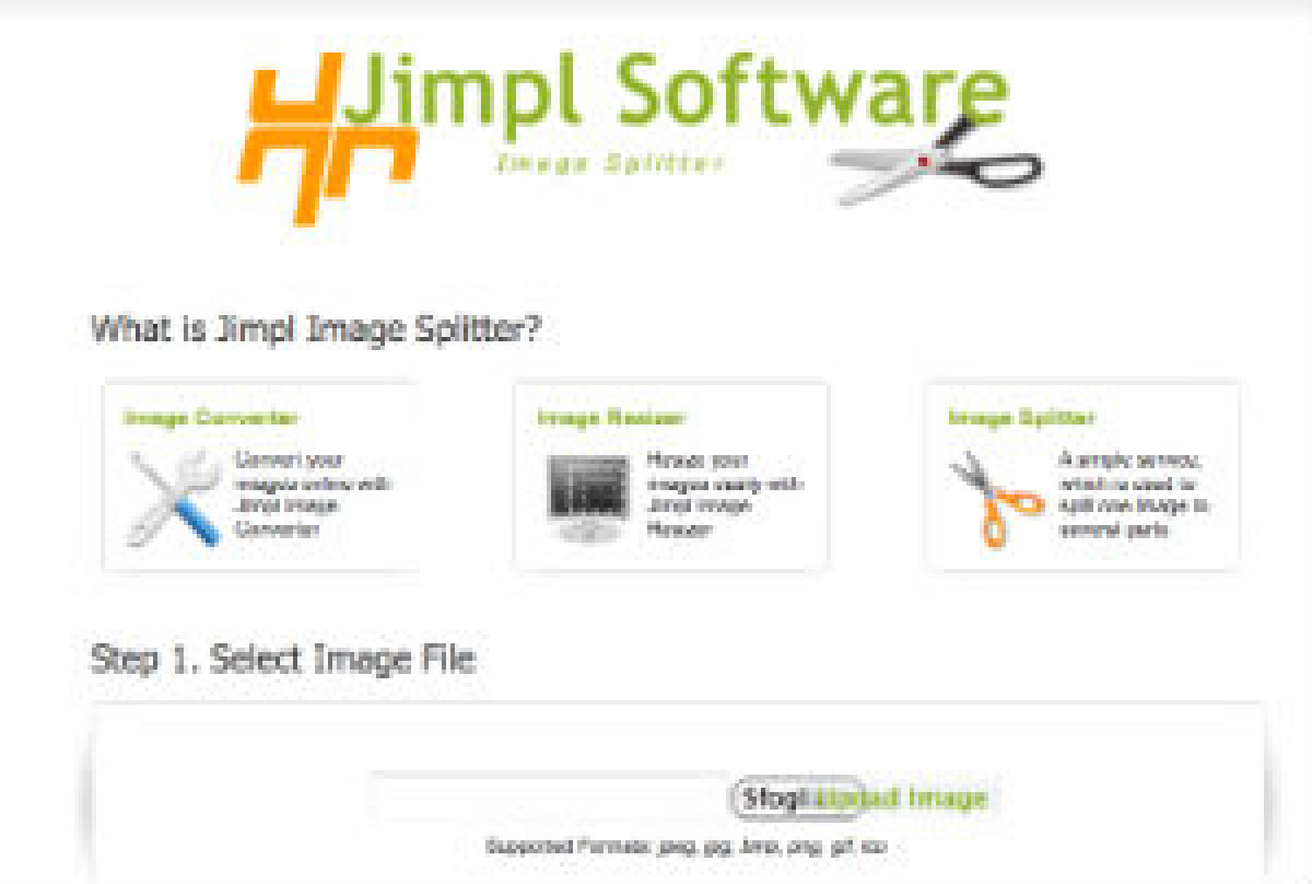 Jimpl Image Splitter: convertire, ridimensionare e suddividere le immagini - 