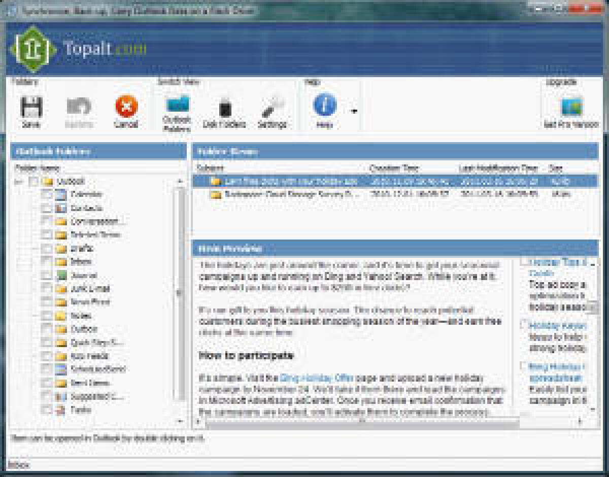 Syncsi, programma per archiviazione email su Outlook - 