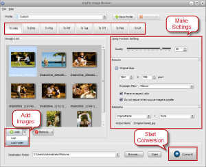 AnyPic Image Resizer, ridimensionare immagini simultaneamente